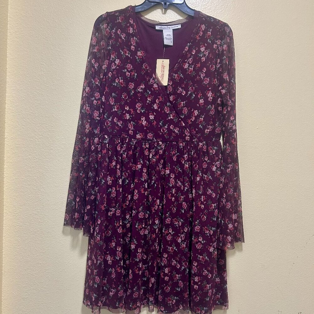 AMERICAN RAG Floral Bell Sleeve Dress